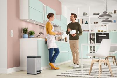 Hailo Öko duo plus M 6222300 Afvalbak 18 l Plaatstaal (b x h x d) 320 x 430 x 330 mm Wit Met voetpedaal 1 stuk(s)