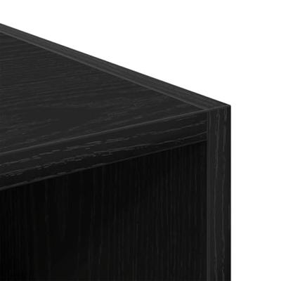 Kledingkast met plank Zwart eiken 30 x 50 x 200 cm Bewerkt hout