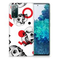 Silicone Back Case Samsung Galaxy S20 FE Skull Red - thumbnail