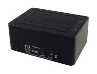 LC-Power LC-DOCK-U3-CR basisstation voor opslagstations USB 3.0 Type-A Zwart - thumbnail