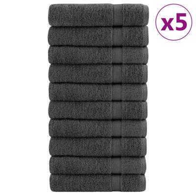 Handdoeken 50 st 600 g/m 50x100 cm 100% katoen antracietkleur