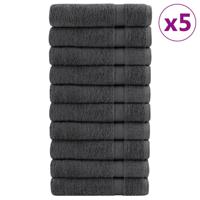 Handdoeken 50 st 600 g/m 50x100 cm 100% katoen antracietkleur - thumbnail
