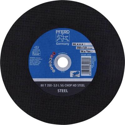 PFERD TOOLS 80 T 350-3,0 L SG CHOP HD STEEL/25,4 66323580 Doorslijpschijf recht 350 mm 10 stuk(s) Getemperd staal, Staal