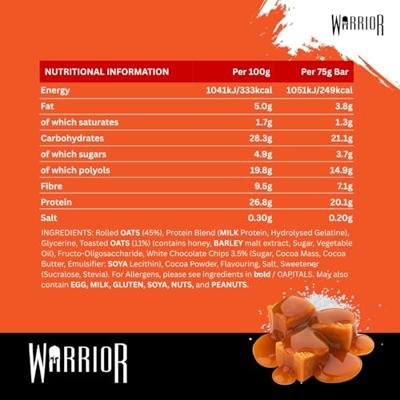 Warrior Raw Protein Flapjack Salted Caramel (12 x 75 g)