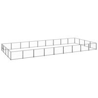 Hondenkennel 36 m² staal zwart - thumbnail