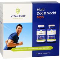 Vitakruid Multi Dag & Nacht Man 100% Vegan 2 x 90 - thumbnail