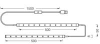 OSRAM 4099854449017 LED-strip Met USB-aansluiting 5 V 1500 mm Warmwit 1 stuk(s) - thumbnail