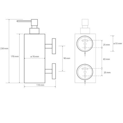 Zeepdispenser Sapho X-Round Hangend 540 ML Chroom Zeepdispenser Sapho X-Round Hangend 540 ML Chroom