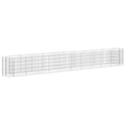 VidaXL Gabion plantenbak verhoogd 400x50x50 cm gegalvaniseerd ijzer