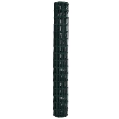 VidaXL Euro hek groen 1,5 x 10 m pvc-gecoat ijzer