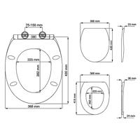 Toiletzitting Tiger Boston Softclose Duroplast Chroom Wit - thumbnail