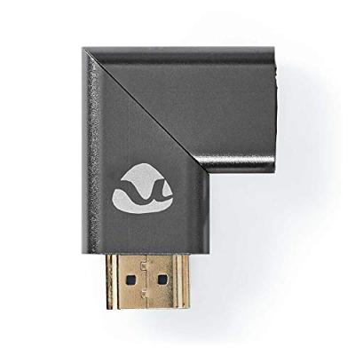 HDMI-Adapter | HDMI Male / HDMI Connector | HDMI Female / HDMI Output | Verguld | Rechts Gehoekt | Aluminium HDMI-Adapter | HDMI Male / HDMI Connector | HDMI Female / HDMI Output | Verguld | Rechts Gehoekt | Aluminium