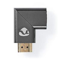 HDMI-Adapter | HDMI Male / HDMI Connector | HDMI Female / HDMI Output | Verguld | Rechts Gehoekt | Aluminium - thumbnail