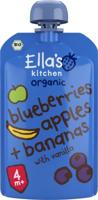 Ella's Kitchen Blueberries apples & bananas & vanille 4+ mnd bio 120 Gram - thumbnail