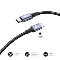 SUBBLIM USB-C naar USB-C kabel, 100 W met e-marker, 2 m, gevlochten nylon - thumbnail