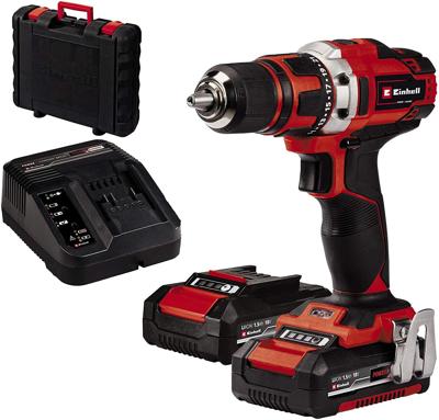 Einhell Power X-Change TE-CD 18/40-1 Li (2x1,5 Ah) 4513939 Accu-schroefboormachine 18 V 1.5 Ah Li-ion Incl. lader, Incl. 2 accus