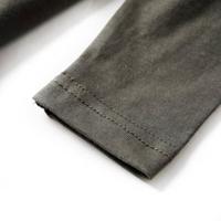 Kindershirt met lange mouwen terreinwagenprint 92 kakikleurig - thumbnail