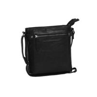 2 vaks schoudertas damestas LAOS zwart - thumbnail