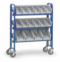 Fetra Hauptartikel 2882 Etagewagen Staal Poedercoating Laadvermogen (max.): 250 kg Stralend blauw (RAL 5007) - thumbnail