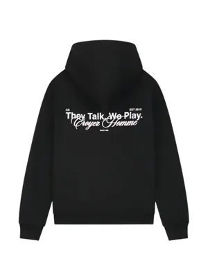 Croyez Homme Talk And Play Zip Hoodie Crb20026001 Hoodies 49001 Black