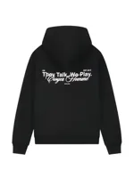 Croyez Homme Talk And Play Zip Hoodie Crb20026001 Hoodies 49001 Black - thumbnail