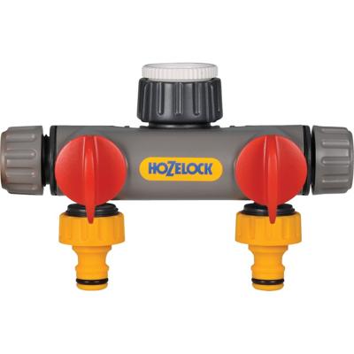 Hozelock 2252 0000 2-voudige splitser 12 -15 mm (1/2) Ø Met reguleerventiel