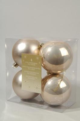 4 kerstballen parel 100 mm - Ksd