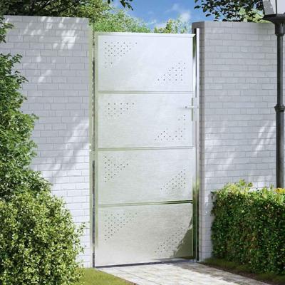 Tuinpoort met slot Zilver 96 x 180 cm Roestvrij staal