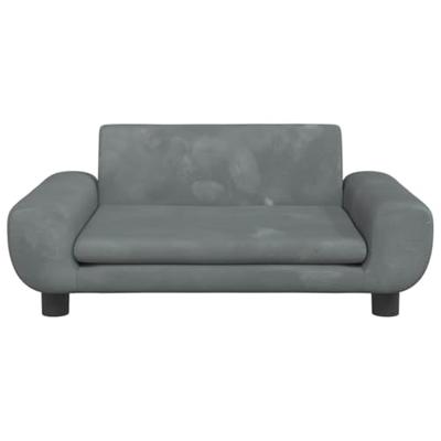 VidaXL Hondenmand 70x45x33 cm fluweel donkergrijs VidaXL Hondenmand 70x45x33 cm fluweel donkergrijs