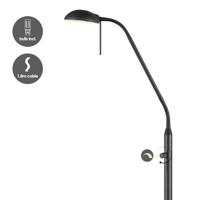 Industrie Vloerlamp - Zwart metalen Staande Lamp - 20.3/20.3/159cm - Inclusief LED G9 Lichtbron 3W 270Lm 2700K - met dimschakelaar - Voor slaapkamer en woonkamer - thumbnail