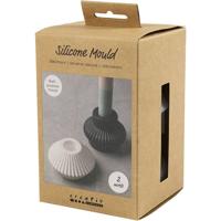 Creativ Company Siliconen vormen, kandelaars met profiel, h: 4+5,5 cm, d 7+8 cm, transparant glans, 2 stuk/ 1 doos - thumbnail