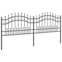 Tuinhek Grijs 115 cm Poedergecoat staal - thumbnail