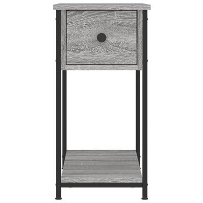 Nachtkastjes 2 st 30x60x60 cm bewerkt hout grijs sonoma eiken