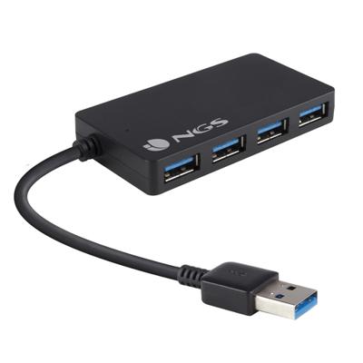 Hub USB NGS NGS-HUB-0044 Zwart 480 Mbps Hub USB NGS NGS-HUB-0044 Zwart 480 Mbps