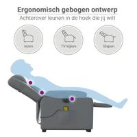 Sta-op-massagestoel elektrisch kunstleer grijs - thumbnail