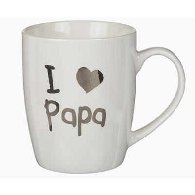 Mok I love papa porselein 10x8cm