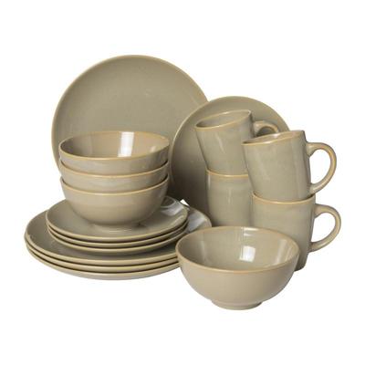 Serviesset - beige - 16-delig - 4 persoons - reactive glaze Serviesset - beige - 16-delig - 4 persoons - reactive glaze