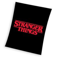 Stranger Things Fleece plaid 150 x 200 cm (zwart) - thumbnail