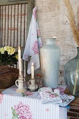 Clayre & Eef Pannenlap 16x16 cm Blauw Roze Katoen Hortensia Clayre & Eef Pannenlap 16x16 cm Blauw Roze Katoen Hortensia