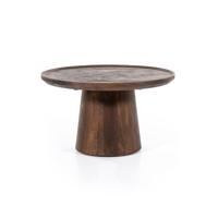 Eleonora Ronde Salontafel 'Ron' Mangohout, kleur Bruin, 66cm - thumbnail