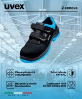 uvex 2 xenova® 9553247 Veiligheidsandalen ESD S1P Schoenmaat (EU): 47 Zwart, Blauw 1 paar - thumbnail
