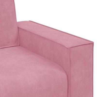 Tweezitsbank 120 cm fluweel roze - thumbnail