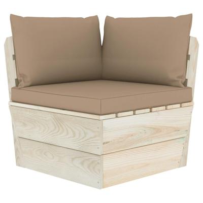Bankkussens pallet 3 st stof taupe