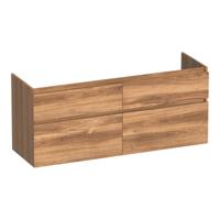 Brauer Delight - Onderkast - 120 cm - met 4 Softclose Lades Greeploos en 2 Sifon Uitsparingen - Honey - thumbnail