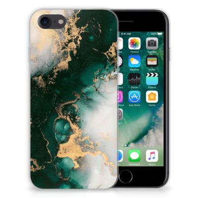 TPU Siliconen Hoesje voor iPhone SE 2022 | SE 2020 | 8 | 7 Marmer Groen TPU Siliconen Hoesje voor iPhone SE 2022 | SE 2020 | 8 | 7 Marmer Groen