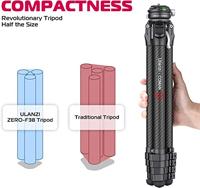 Ulanzi x Coman Zero Y F38 carbon driebeen statief met balhoofd en Falcam F38 quick release - thumbnail