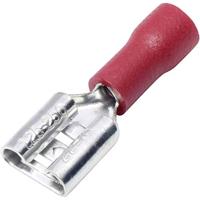 TRU COMPONENTS T1904C040 Assortiment platte stekkers (female) Insteekbreedte: 2.80 mm Insteekdikte: 0.80 mm 180 ° Deels geïsoleerd Rood 25 stuk(s) - thumbnail