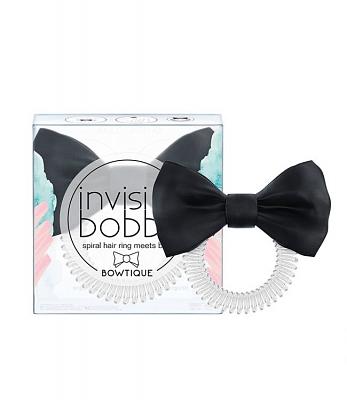 Invisibobble Bowtique Spiral Hair Ring Meets Bow True Black 1St