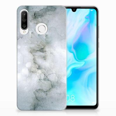 Smartphone hoesje Huawei P30 Lite Painting Grey Smartphone hoesje Huawei P30 Lite Painting Grey