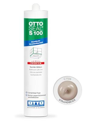 Ottoseal S100 Sanitairsilicone 300ml koker - Matt Pergamon C8684